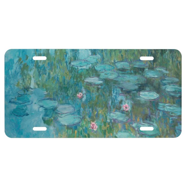 Water Lilies, Fine Art Oil Painting, Claude Monet License Plate (Front)