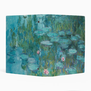 Water Lilies, Fine Art Oil Painting, Claude Monet Mini Binder