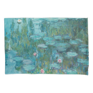 Water Lilies, Fine Art Oil Painting, Claude Monet Pillow Case