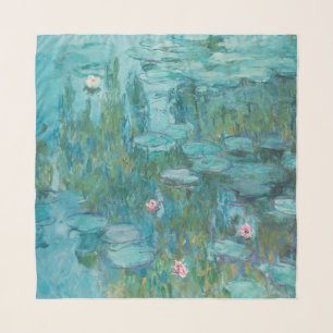Water Lilies, Fine Art Oil Painting, Claude Monet Scarf
