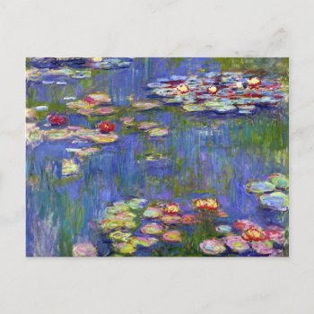 Water Lilies Impressionism Postcard by monetart at Zazzle