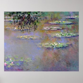 Water Lilies Impressionism Poster by monetart at Zazzle