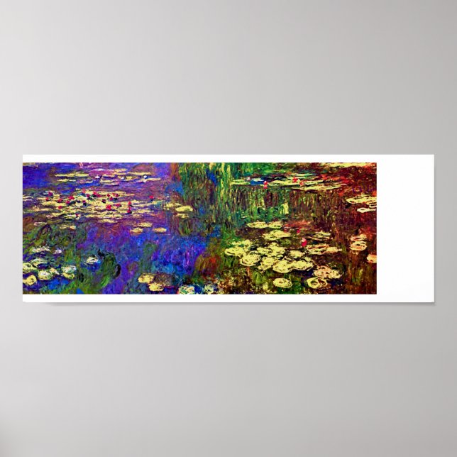 Water Lilies - Impressionist Painting by Monet Poster (Front)