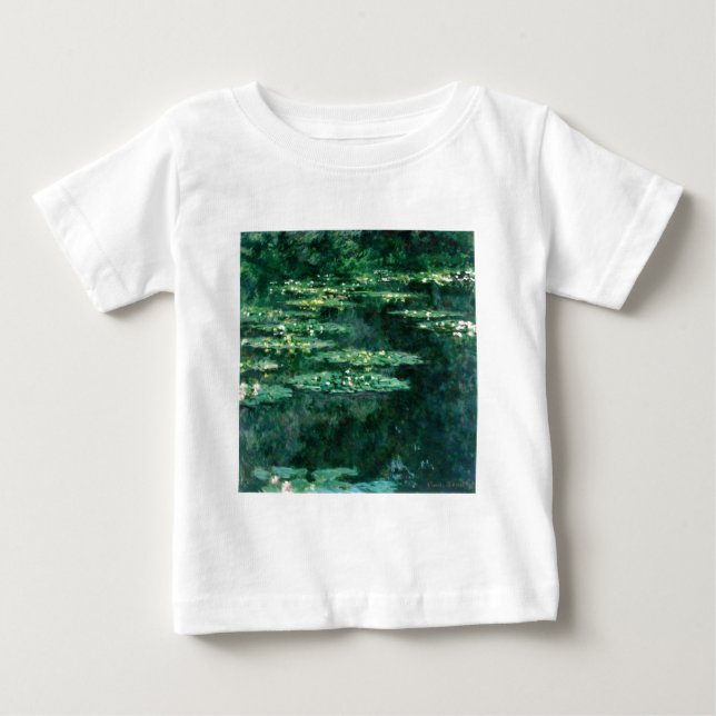 WATER LILIES IN GREEN POND by Claude Monet  Baby T-Shirt (Front)