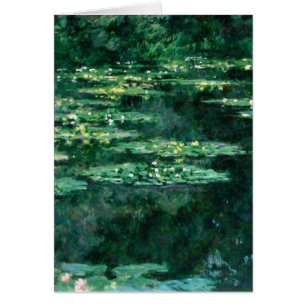 WATER LILIES IN GREEN POND by Claude Monet Cards