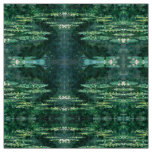 WATER LILIES IN GREEN POND by Claude Monet  Fabric