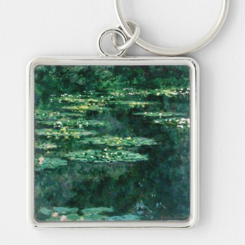 WATER LILIES IN GREEN POND by Claude Monet  Keycha Keychain