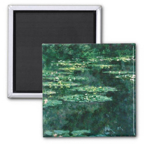 WATER LILIES IN GREEN POND by Claude Monet  Magnet