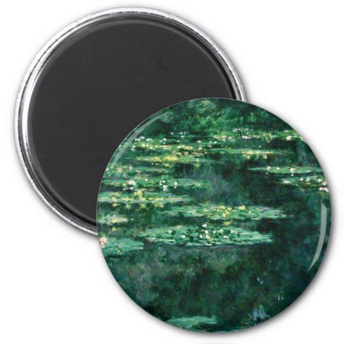 WATER LILIES IN GREEN POND by Claude Monet  Magnet