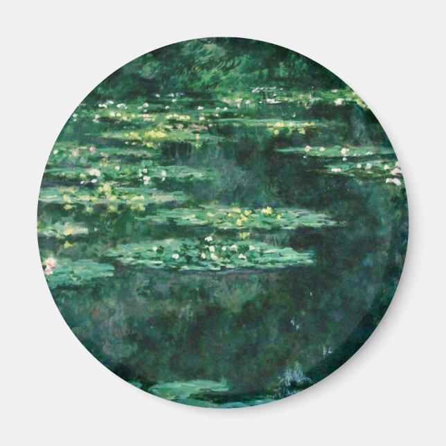WATER LILIES IN GREEN POND by Claude Monet  Magnet (Front)
