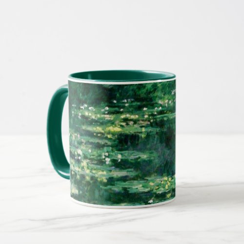 WATER LILIES IN GREEN POND by Claude Monet  Mug