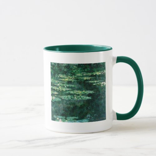 WATER LILIES IN GREEN POND by Claude Monet  Mug