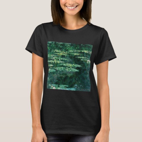 WATER LILIES IN GREEN POND by Claude Monet  T_Shirt