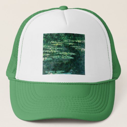 WATER LILIES IN GREEN POND by Claude Monet  Trucker Hat