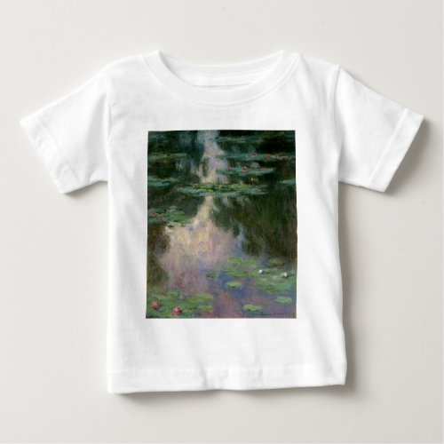 WATER LILIES IN PINK GREEN POND by Claude Monet Baby T_Shirt