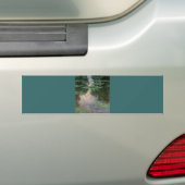 WATER LILIES IN PINK GREEN POND by Claude Monet Bumper Sticker (On Car)