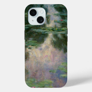 WATER LILIES IN PINK GREEN POND by Claude Monet iPhone 15 Case