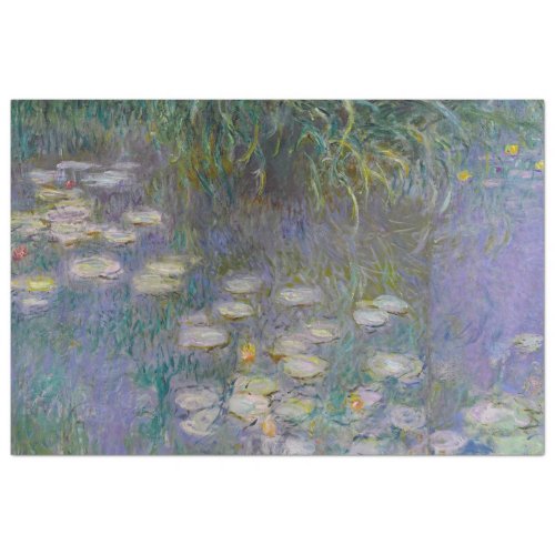 WATER LILIES IN THE MORNING BY CLAUDE MONET TISSUE PAPER