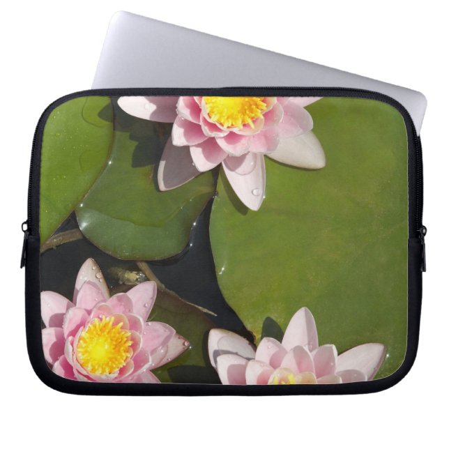 Water lilies laptop sleeve (Front)