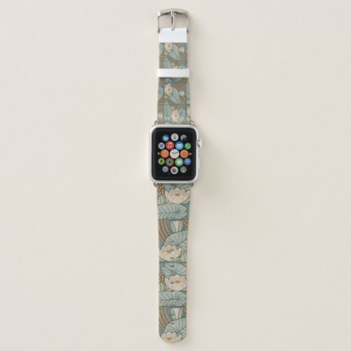 Water Lilies Lily Art Nouveau Nature Apple Watch Band