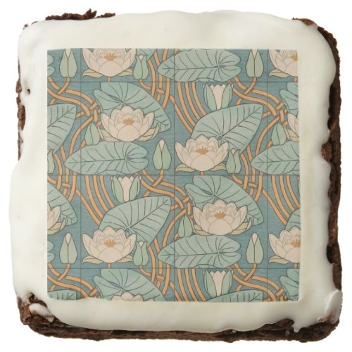 Water Lilies Lily Art Nouveau Nature Brownie