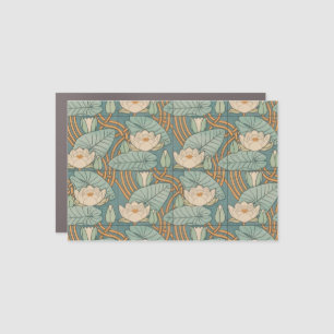 Water Lilies Lily Art Nouveau Nature Car Magnet