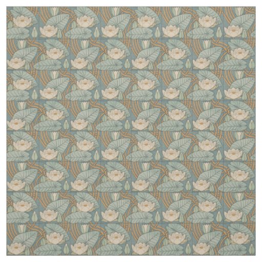Water Lilies Lily Art Nouveau Nature Fabric