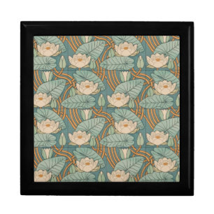 Water Lilies Lily Art Nouveau Nature Gift Box