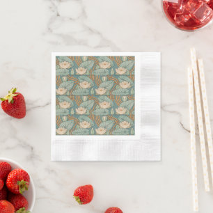Water Lilies Lily Art Nouveau Nature Napkins