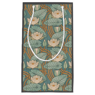 Water Lilies Lily Art Nouveau Nature Small Gift Bag