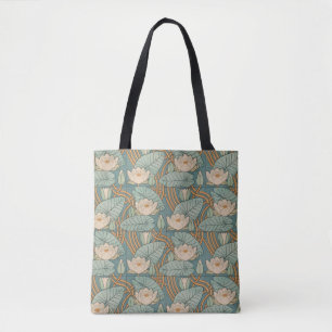 Water Lilies Lily Art Nouveau Nature Tote Bag