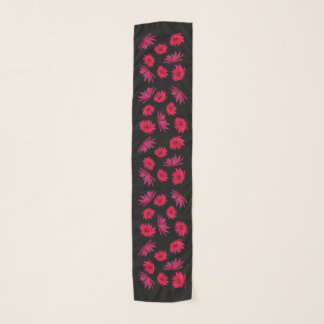 "Water Lilies" Long Your Name Scarf Black