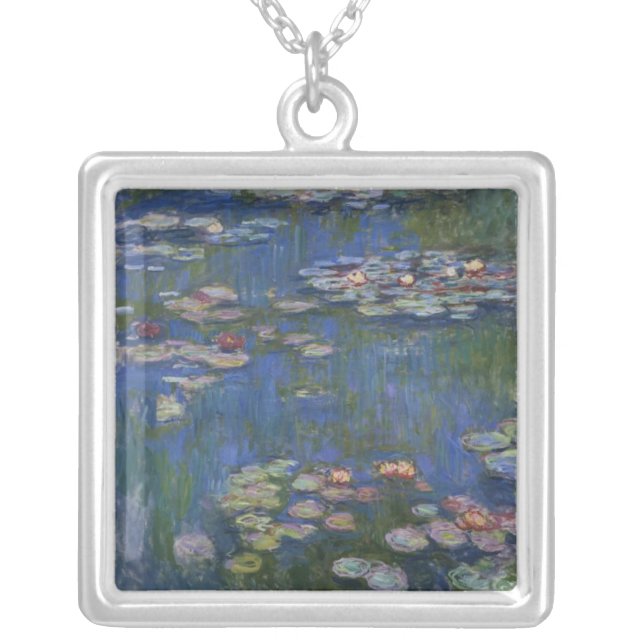 Water Lilies Monet Painting Necklace (Front)