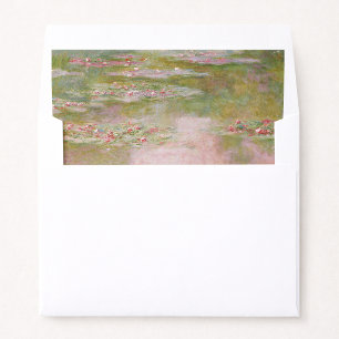 Water Lilies, Oil on canvas, Vintage Envelope Liner