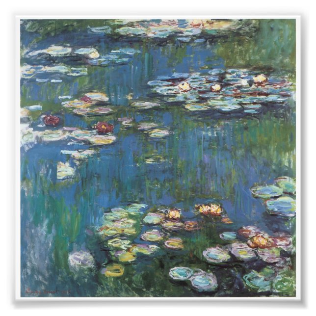 Water lilies,one of many painting of claude Monet Photo Print (Front)