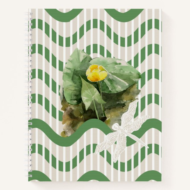 Water lilies pattern notebook (Front)