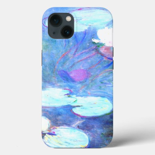 Water Lilies Pink _ Beautiful art by Claude Monet iPhone 13 Case