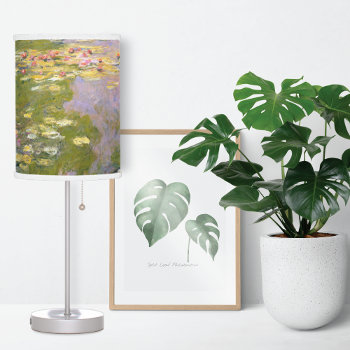 Water Lilies Pond Claude Monet Table Lamp by mangomoonstudio at Zazzle
