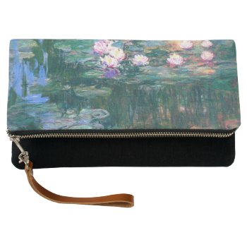 Water Lilies Pond Reflections Monet Fine Art Clutch by monet_paintings at Zazzle