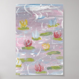 Water Lilies Print, Value Poster Paper (Matte)