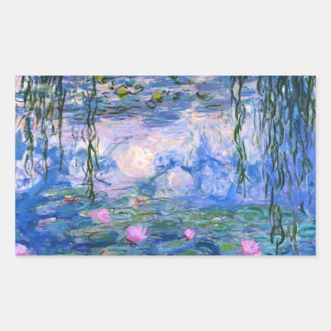 Water Lilies Rectangular Sticker (Front)