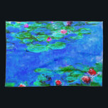 Water Lilies, Red, by Oscar-Claude Monet Kitchen Towel<br><div class="desc">Water Lilies,  red,  fine art by French Impressionist artist Oscar-Claude Monet</div>