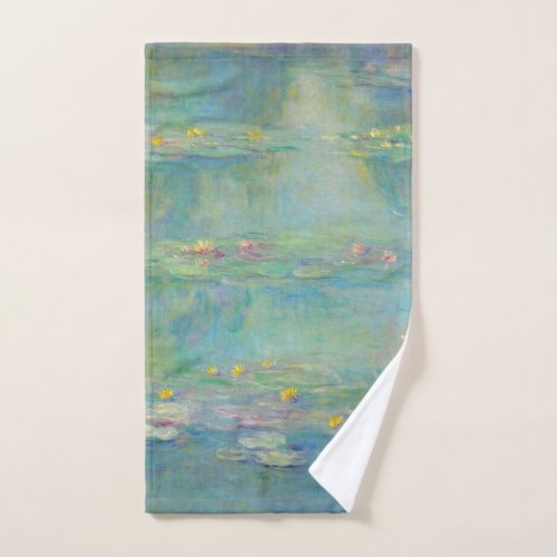 Water Lilies Series by Claude Monet Hand Towel