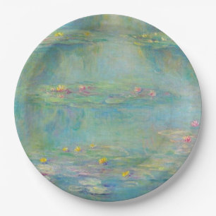 Water Lilies Series by Claude Monet Paper Plates