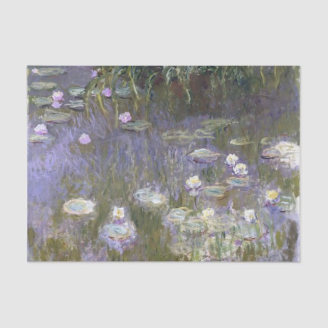 Water Lilies Series by Claude Monet Tissue Paper (Front)