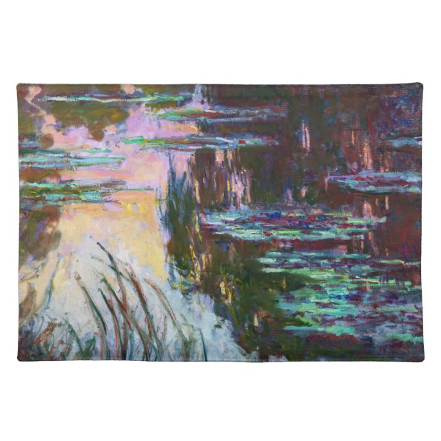 Water Lilies, Setting Sun Claude Monet Placemat (Front)