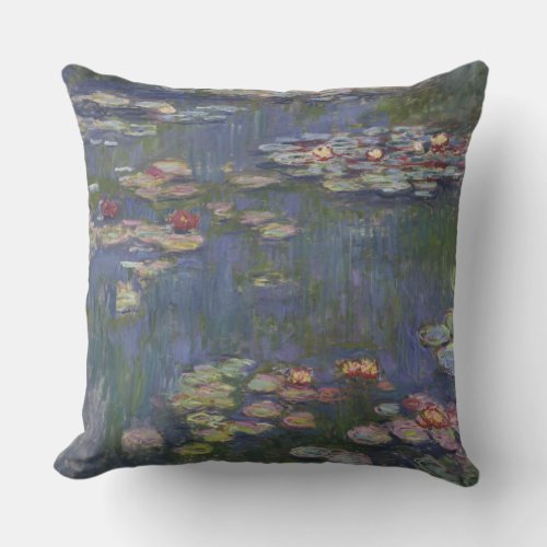 Water Lilies  Throw Pillow