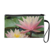 Water Lilies Wristlet Purse (Front)