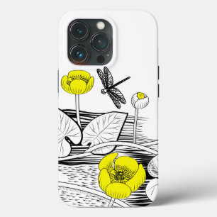 Water-lilies yellow graphic iPhone 13 Pro Case