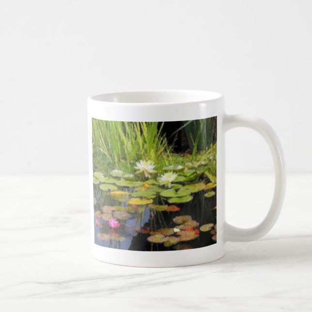 Water Lilly Flowers Coffee Mug (Right)